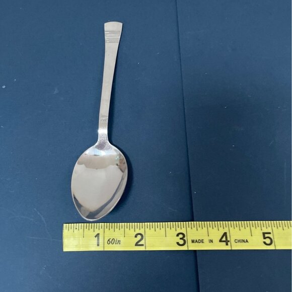 Vtg Pfaltzgraff Kensington Sapphire Bay Dinner Spoon Teaspoon Stainless Flatware - Picture 6 of 6